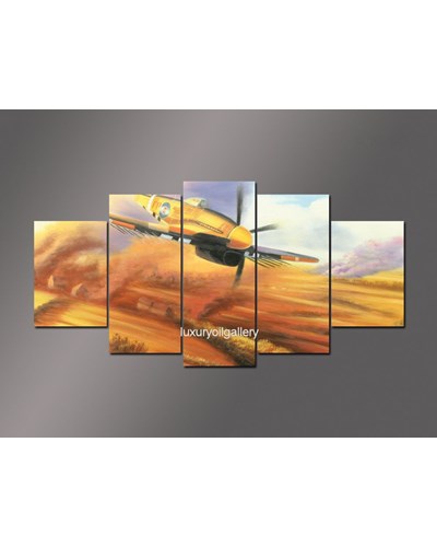 ציור בחלקים של מטוס ישן